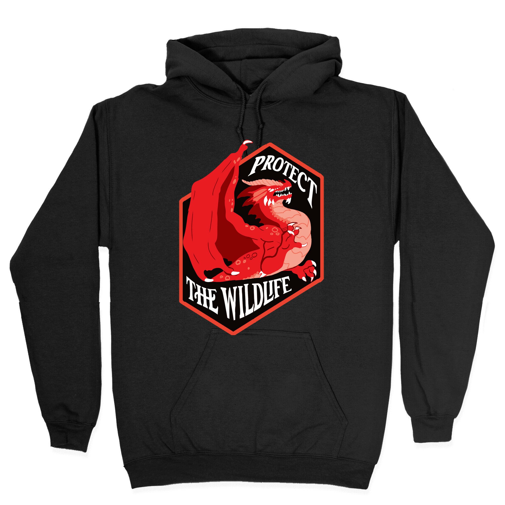Protect The Wildlife Red Dragon Hoodie